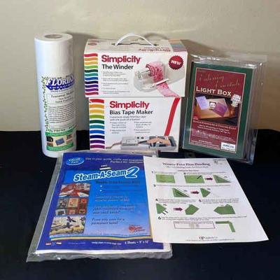Simplicity Bias Tape Maker * The Winder * Embossing Light Box * Stabilizer Roll Etc

