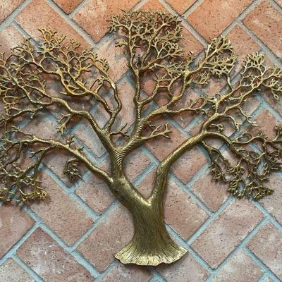 Large Brass Decorative Tree
