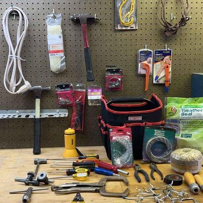 Craftsman Tool Bag with Hammers, Screwdrivers, New Product, Files, Pliers, Allen Wrench
