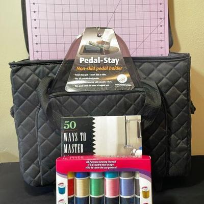Studio Collection Quilted Sewing Machine Caddy * Fiskars Cutting Mat * Pedal Holder and More
