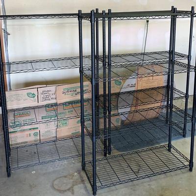 3 Black Wire Racking Shelves * Metro Shelving * Whalen Storage
