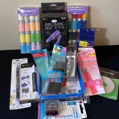 Embossing Powders * Heat Tool * Tray * Variety Craft Brushes * Pens Etc
