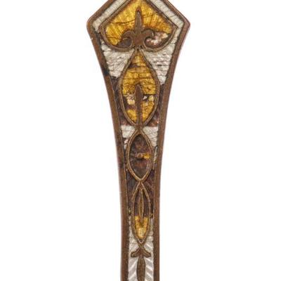 French Art Nouveau plique-a-jour pin