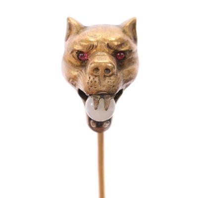 Tiger with jade & rubies