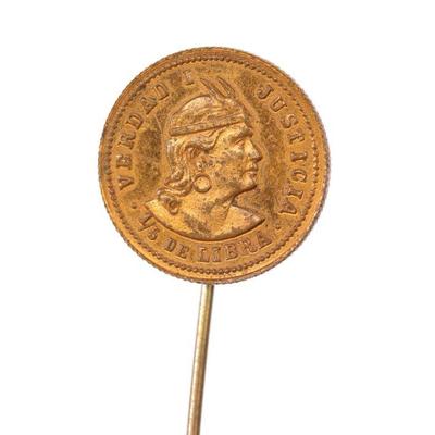 Fractional Gold Coin pin