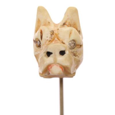 French Bulldog Art Deco stick pin