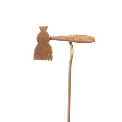 1900's Carry Nation Prohibitionist Saloon hatchet pin