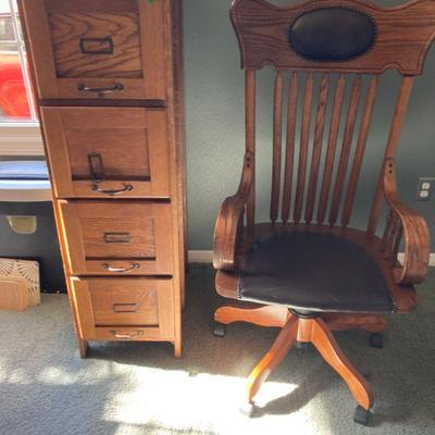 File cabinet and Swivel Chair