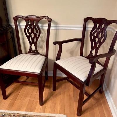 Stately Chippendale Style Chairs--just in time for holiday dinners! 