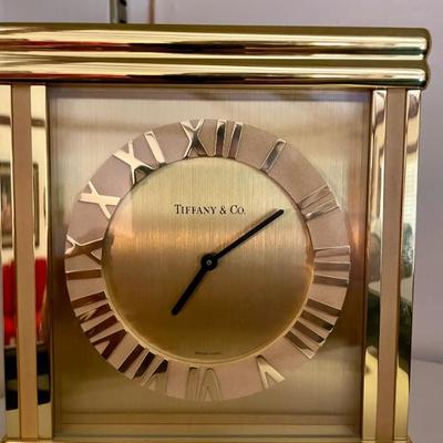 Tiffany & Co. shelf clock brass