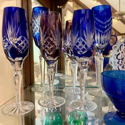 Bohemian Cut Crystal Cobalt Blue

