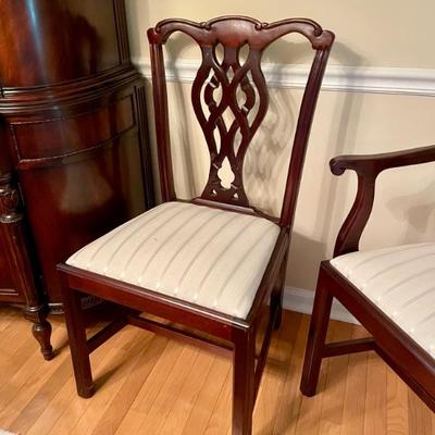 Stately Chippendale Style Chairs--just in time for holiday dinners! 