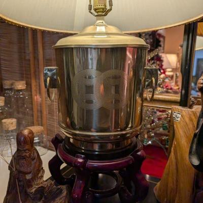  Vintage Japanese brass lamp