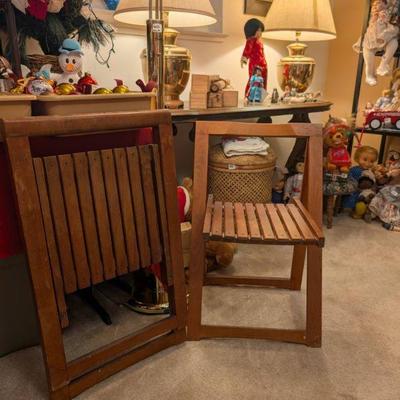 MCM pair of Folding chairs 