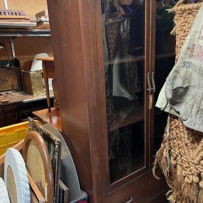vintage furniture, hutch cabinet