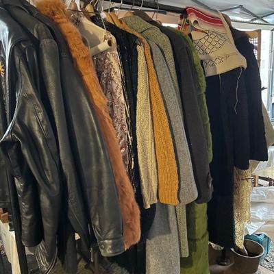 vintage coats, leather coats, vintage fur coats, vintage clothing, sweaters