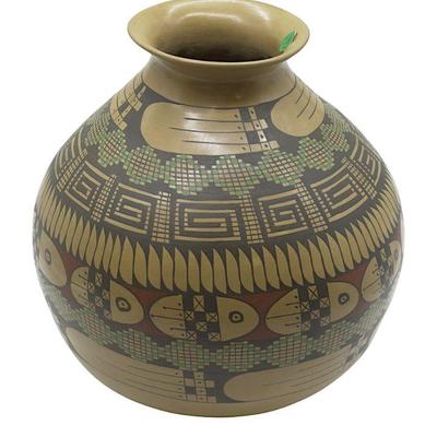 MIGUEL BUGARINI MATA ORTIZ POTTERY POLYCHROME OLLA
