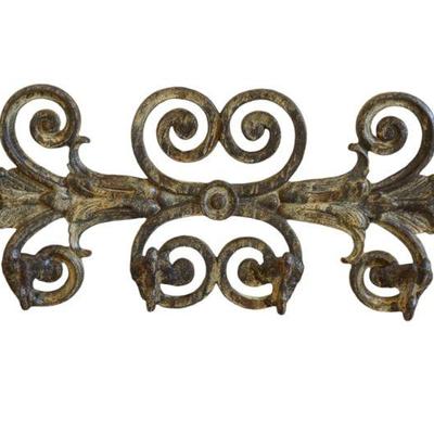 VINTAGE CAST IRON COAT / HAT RACK