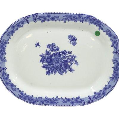 LARGE VICTORIA WARE BLUE & WHITE PLATTER