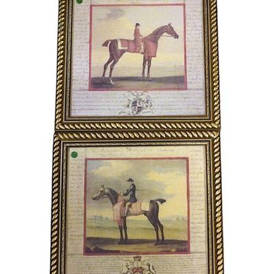 BOMBAY AND COMPANY FRAMED ROAN AND BLACK HORSE PRINTS BY CHEVAL ROUAN