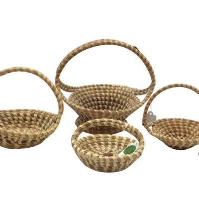 ASSORTED CHARLESTON GULLAH SWEETGRASS BASKETS - 4 PIECES