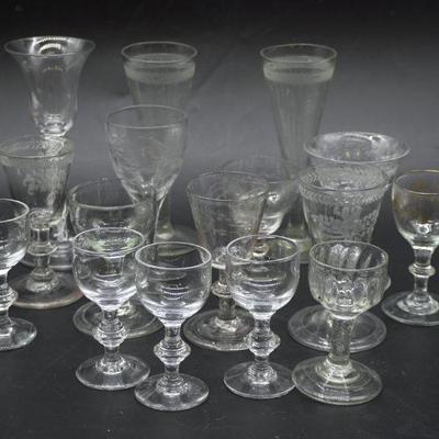 16 ASSORT GLASSES 18TH - 19TH - 20TH C