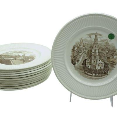 12 WEDGWOOD VIEWS OF OLD LONDON DINNER PLATES