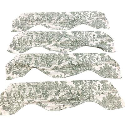 CUSTOM DESIGNER FRENCH COUNTRY TOILE VALANCES & DRAPERY