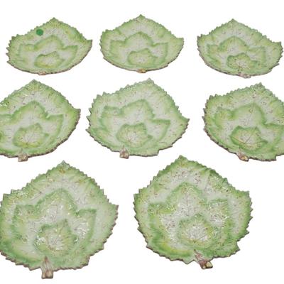 8 FAIANCAS BELO MAJOLICA LEAF PLATES