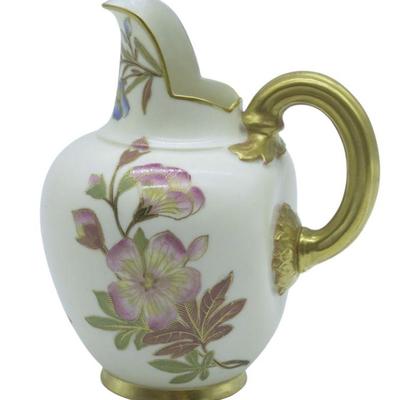 ANTIQUE 1877 ROYAL WORCESTER HAND PAINTED JUG