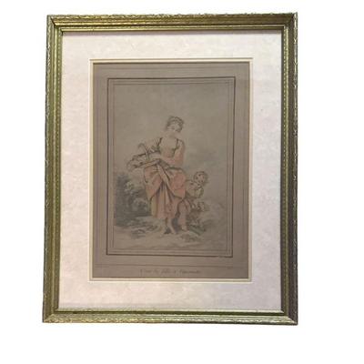GILLES DEMARTEAU (1722-1776) AFTER FRANCOIS BOUCHER (1703-1770) ENGRAVING