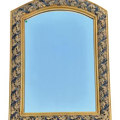 LARGE GOLD VINTAGE HOLLYWOOD REGENCY STYLE MIRROR