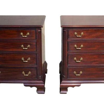PAIR OF HENKEL HARRIS MAHOGANY CHESTS