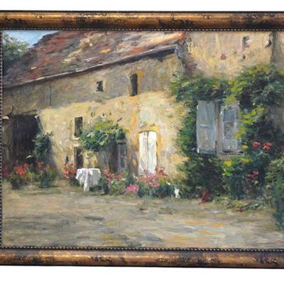 LARGE LEONARD WREN MAISON DU BURGUNDY GICLEE