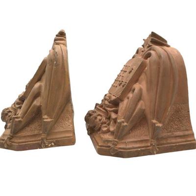 PAIR OF FRENCH TERRACOTTA ARCHITECTURAL CORBELS / BRACKETS