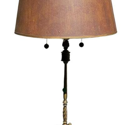ANTIQUE BRONZECANDLESTICK LAMP
