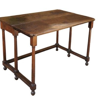 ANTIQUE EXCEPTIONAL ENGLISH OAK SINGLE DROP LE