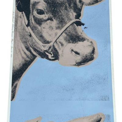 WARHOL 1971 COW WALLPAPER SCREENPRINT
