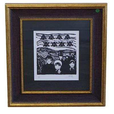 INVADER WOODCUT INVADED HYPNOSIS PRINTERS PROOF