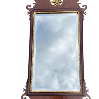 VINTAGE CHIPPENDALE STYLE MIRROR BEVELED