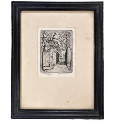 ELIZABETH O'NEILL VERNER DRYPOINT ETCHING SIGNED