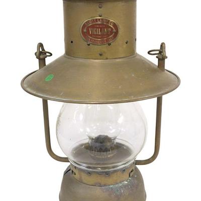 RAILROAD BRASS LANTERN SCOTT VIGILANT SAN FRANCISCO