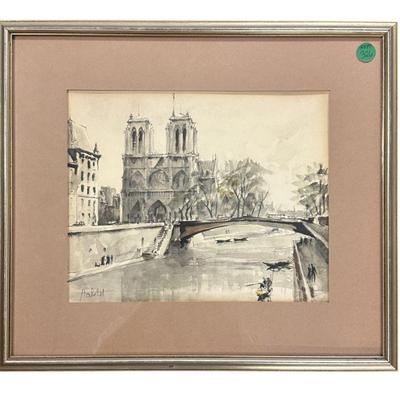 MCM HERBELOT FRENCH NOTRE DAME PRINT