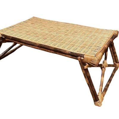 VINTAGE MCM BAMBOO BREAKFAST IN BED TRAYS - A PAIR