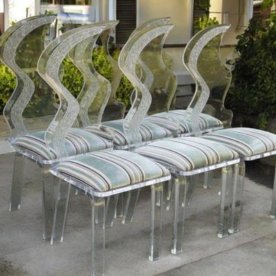 6 MUNIZ MONACO ACRYLIC CHAIRS