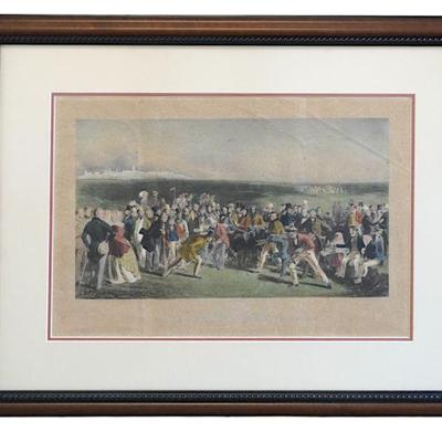 THE GOLFERS GRAND MATCH ST.ANDREWS BY CHARLES LEES ENGRAVING