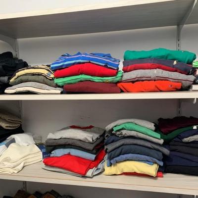 Men’s clothing including LL Bean, Polo, Brooks Bros., Pendleton 