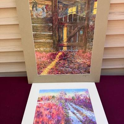(2) Lowell Davis Numbered Prints
2003 -1/25 ' Headed to Roost ' (matte frame hand signed) 18.75x15.5

2/25 ' Crack of Dawn...