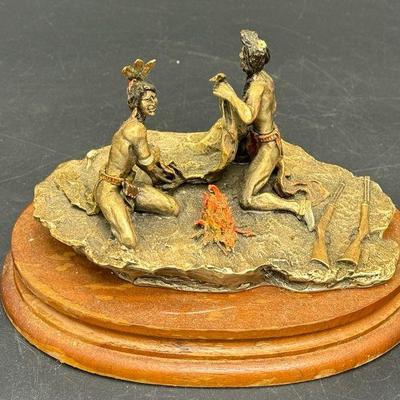 “Smoke Signal” Inspired By Frederic Remington Chilmark Fine Pewter Figurine
