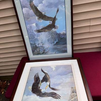 (2) Fernandez Numbered Eagle Prints
